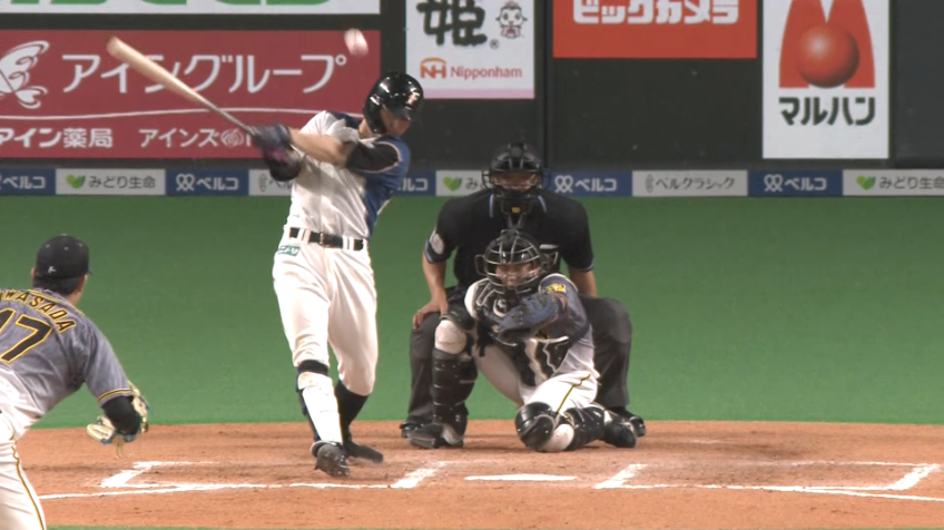 6回裏・F淺間 本日4安打目となる同点タイムリー!!