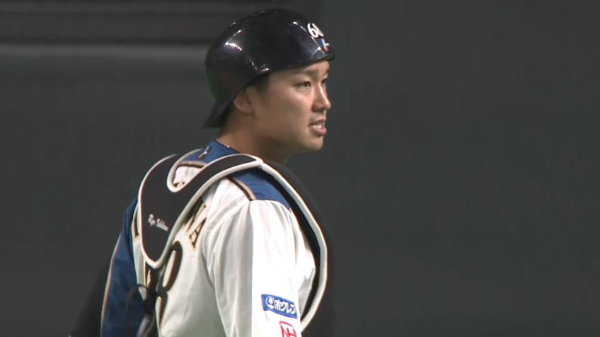 7回表・F上沢 7回2失点の好投!! 石川亮がピッチャーを助ける盗塁阻止!!