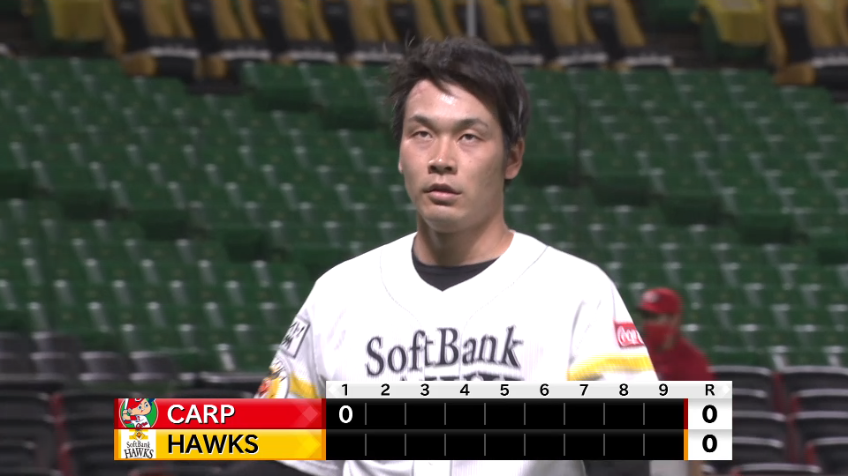 1回表・H武田 初回を3者三振に抑える最高の立ち上がり!!