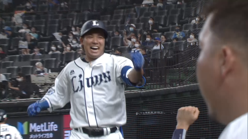 3回裏・L愛斗 第7号ソロホームランで同点に追いつく!!