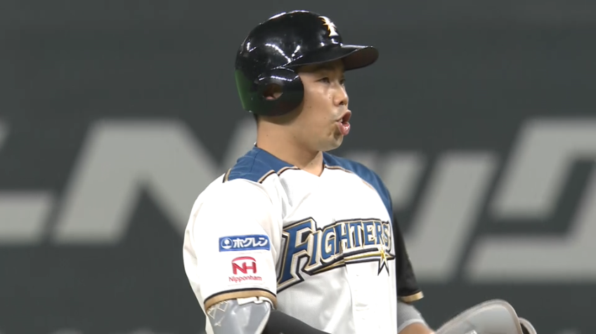 1回裏・F近藤 レフトへタイムリー2ベースヒットを放ち先制!! 幸先いいスタートを切る!!