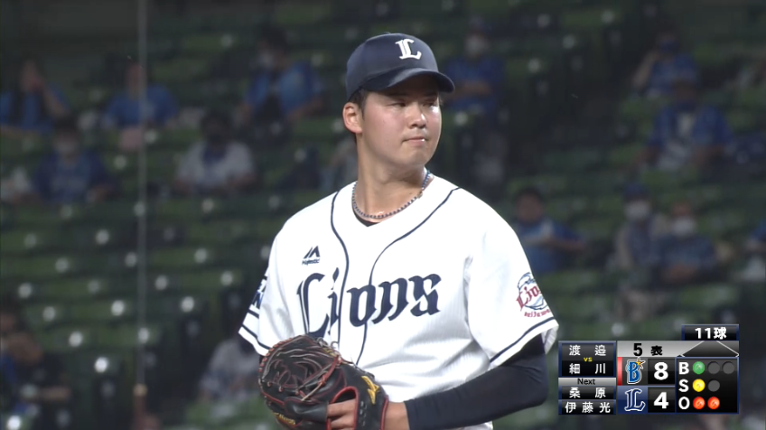 5回表・L渡邉 一軍デビュー登板は3者凡退に抑えるナイスピッチング!!