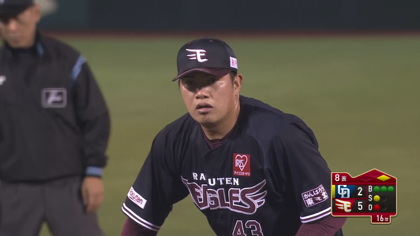 8回表・E宋家豪 ランナーを出しながらもダブルプレーに打ちとる!!