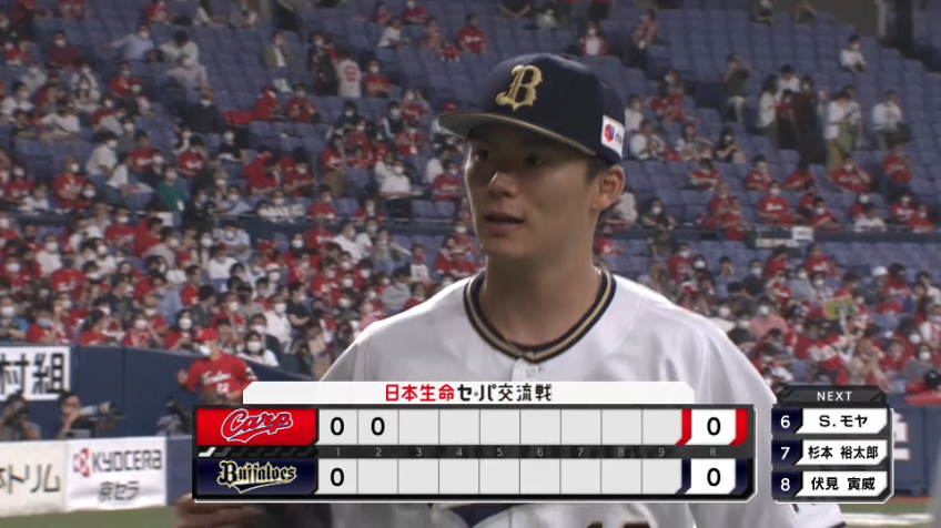 2回表・B山本 4番からの打順で3者連続三振を奪う!!