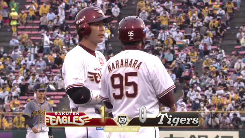 1回裏・E島内 タイムリー3ベースヒットで先制点を奪う!!