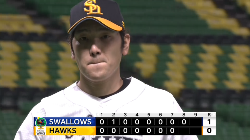 8回表・H石川 ランナーを背負いながらも空振り三振を奪い8回1失点の好投!!