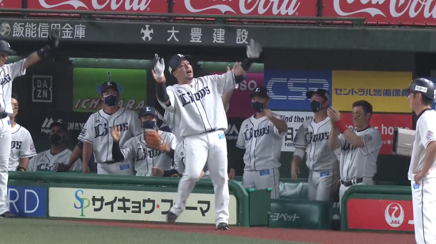 5回裏・L山川 反撃の狼煙をあげる9号2ランホームラン!!