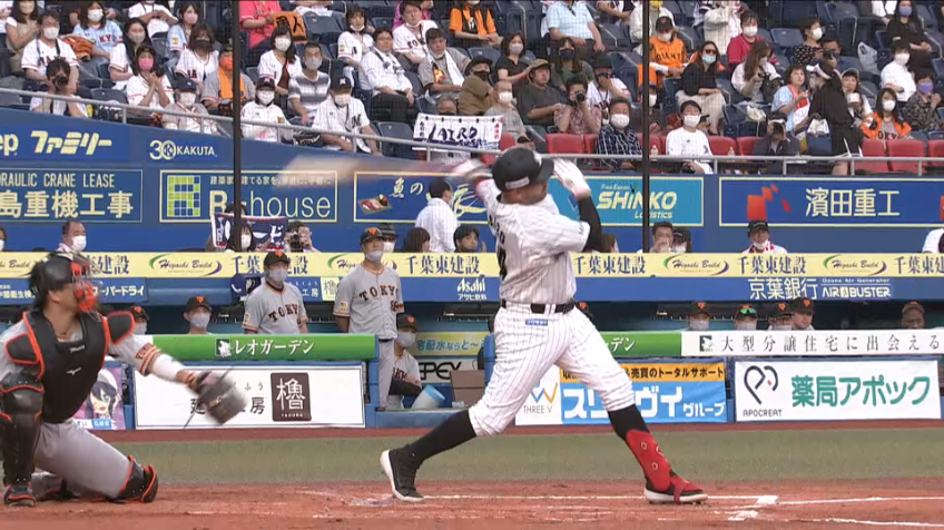 1回裏・Mレアード 打率は3割に!! 9試合連続ヒットとなる先制タイムリー!!