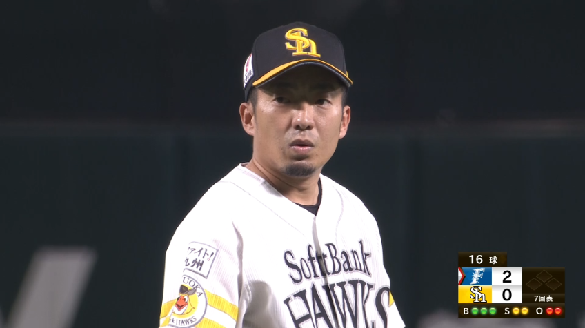 7回表・H嘉弥真 流れを断ち切る完璧な投球!!