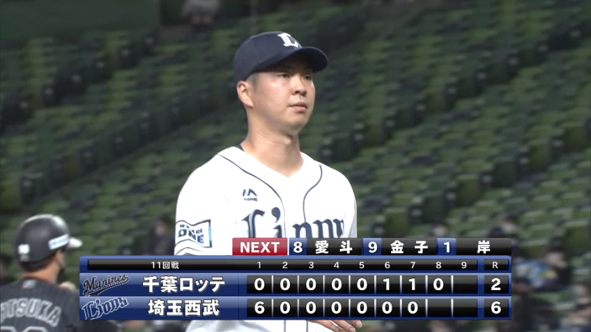 8回表・L十亀 3者凡退に抑える完璧なリリーフ!!