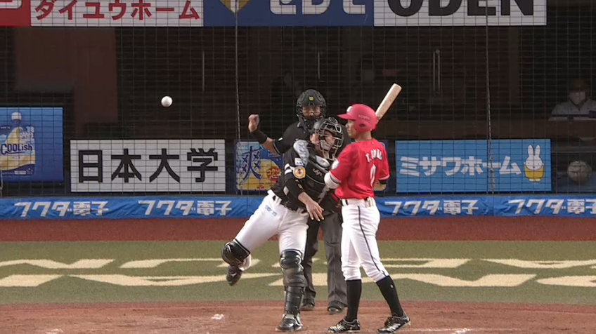 3回裏・M高部 H甲斐から盗塁を奪う!!