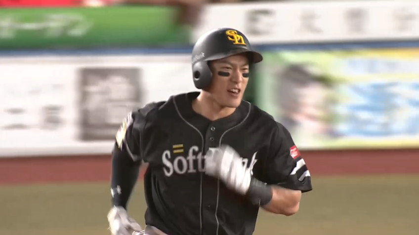 9回表・H柳田 本日2発目!! レフトスタンドへのホームランで点差を2点に広げる!!