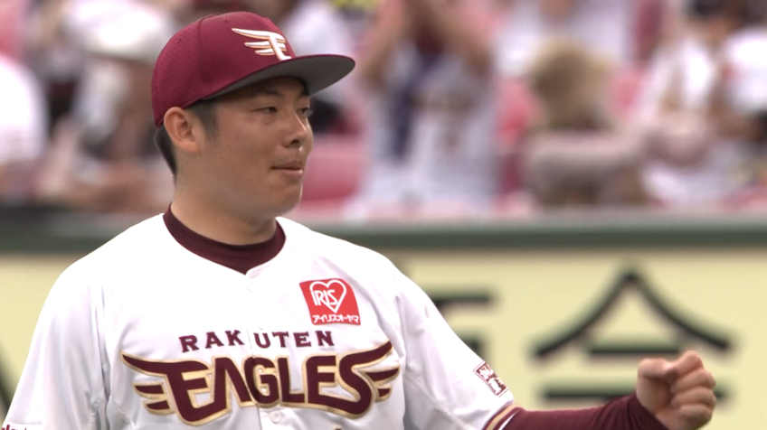 9回表・E松井 しっかりと守護神がリードを守り試合終了!!  イーグルスが僅差のゲームを制す!!