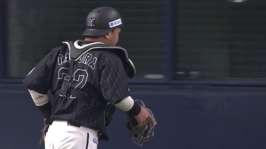 1回裏・M田村 B宗の盗塁を阻止!!