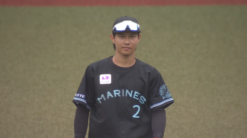 2回表・M藤原 守備でも魅せる!! 正面のライナーをダイビングキャッチ!!