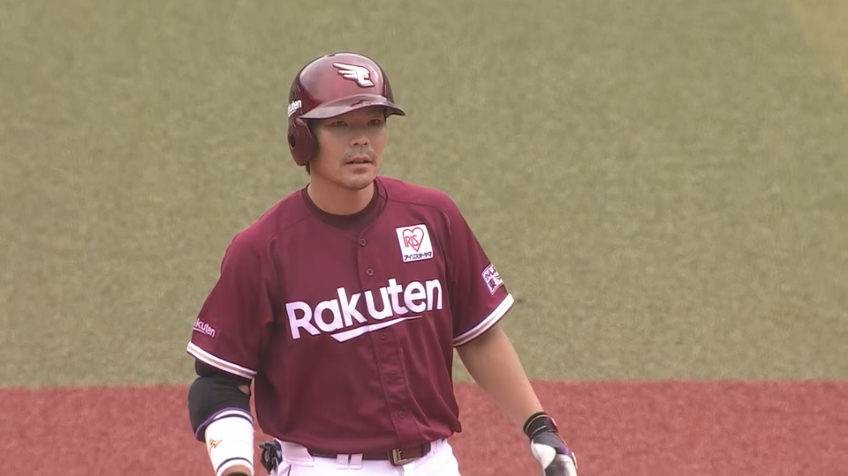 3回表・E島内 右中間を破るタイムリー2ベースヒットで1点を返す!!