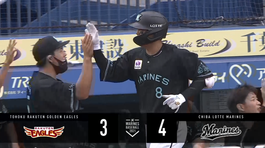 8回裏・M中村 レフトへ起死回生の逆転2ランホームラン!!