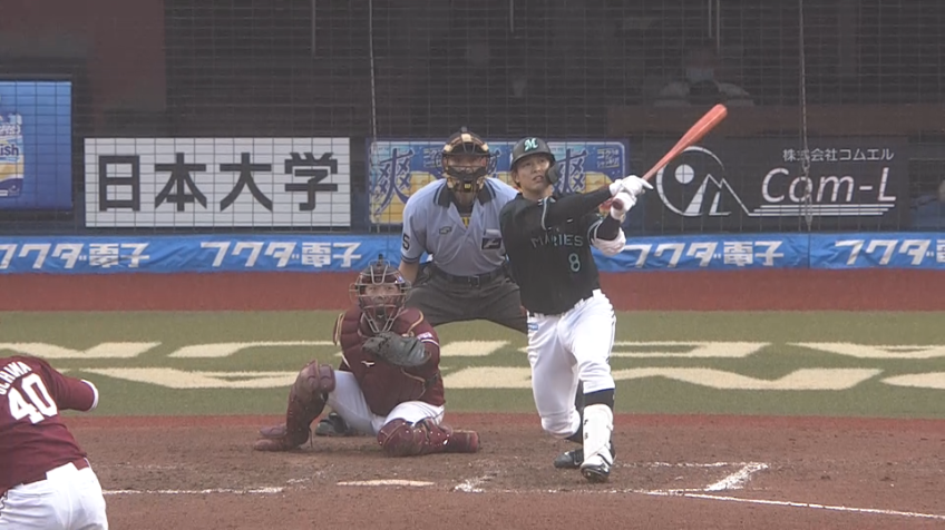 8回裏・M中村奨 勢いが止まらない!! 今日3本目のタイムリー!!