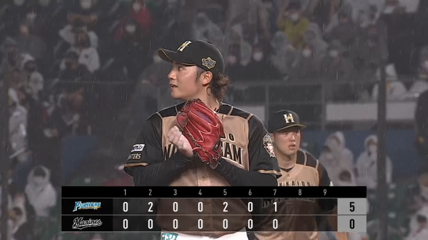 7回裏・F伊藤 セカンドゴロに打ち取り7回無失点のピッチング!!