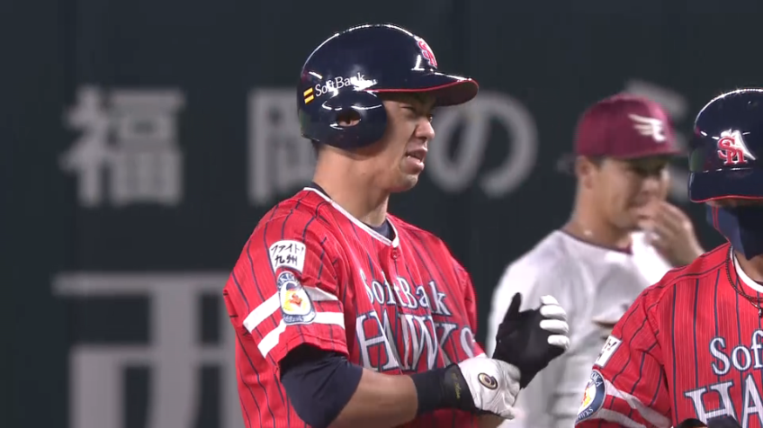 1回裏・H長谷川 ベテランの一打!! 走者一掃のタイムリー2ベース!!