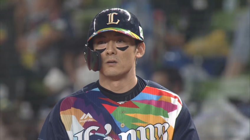 3回裏・L栗山 センターへのタイムリーヒット!!