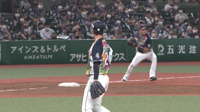 9回表・L呉 素早い送球で併殺打に仕留める!!