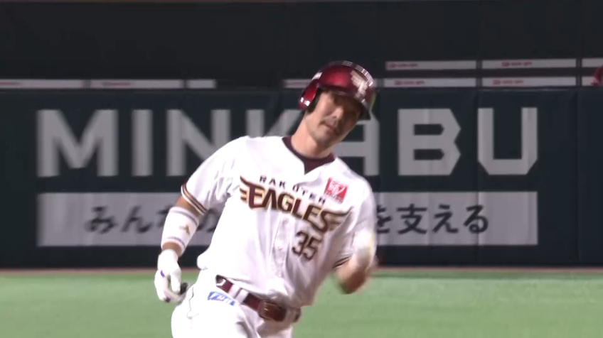 3回表・E島内 不調脱出!! ライトスタンドに飛び込む第12号ソロホームラン!!