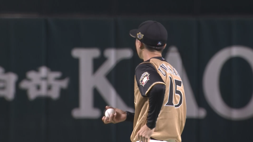 1回裏・F上沢 ピンチで空振り三振を奪う!!