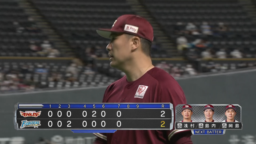 7回裏・E田中 打たせて取って7回2失点の好投を締めくくる!!