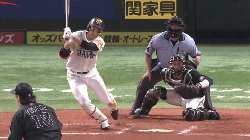 6回裏・H栗原 2者連続!! センターへ同点タイムリーヒット!!