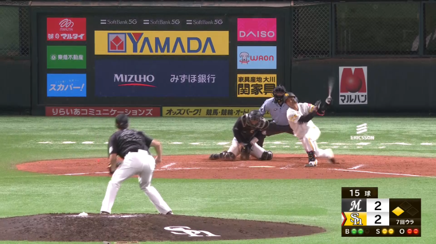 7回裏・M国吉 2者連続三振を奪い勝ち越しのピンチを凌ぐ!!