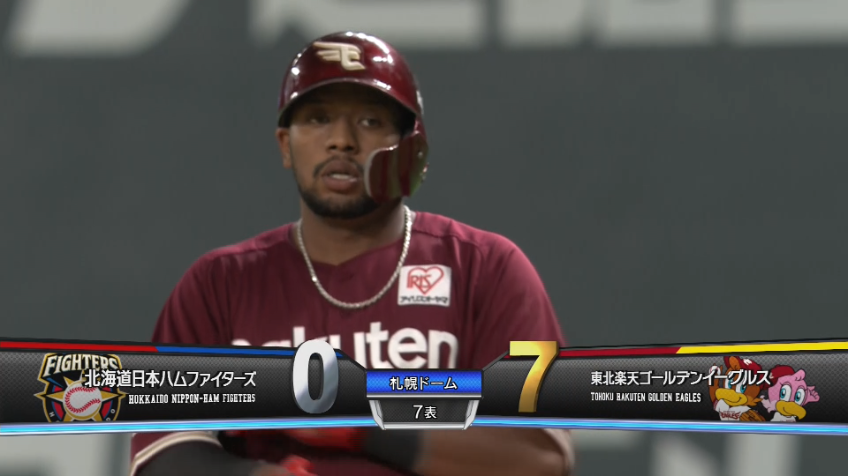 7回表・Eオコエ センターへタイムリーヒットを放ち点差を広げる!!