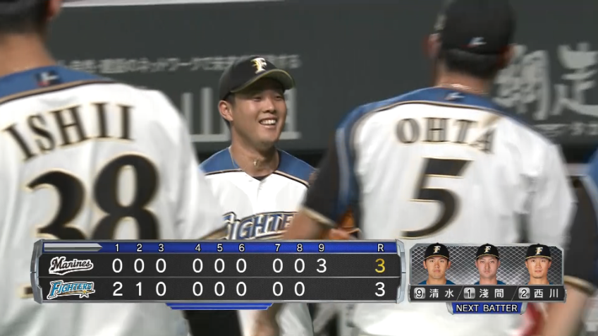 9回表・F高濱 フェンスを恐れない!! チームを救うファインプレー!!