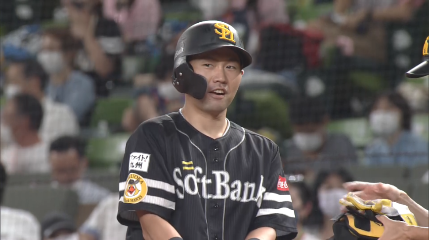 6回表・H中村晃 反撃の一打!! ライトへのタイムリーヒット!!