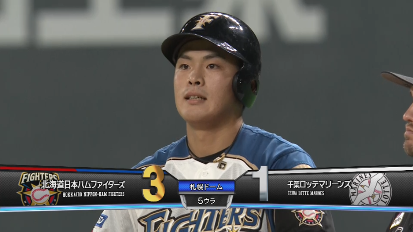 5回裏・F野村 4番の役割を果たす勝ち越しの2点タイムリーヒット!!