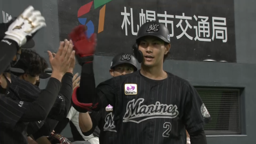 6回表・M藤原 大きな打球はスタンドへ!! 同点の2ランホームラン!!