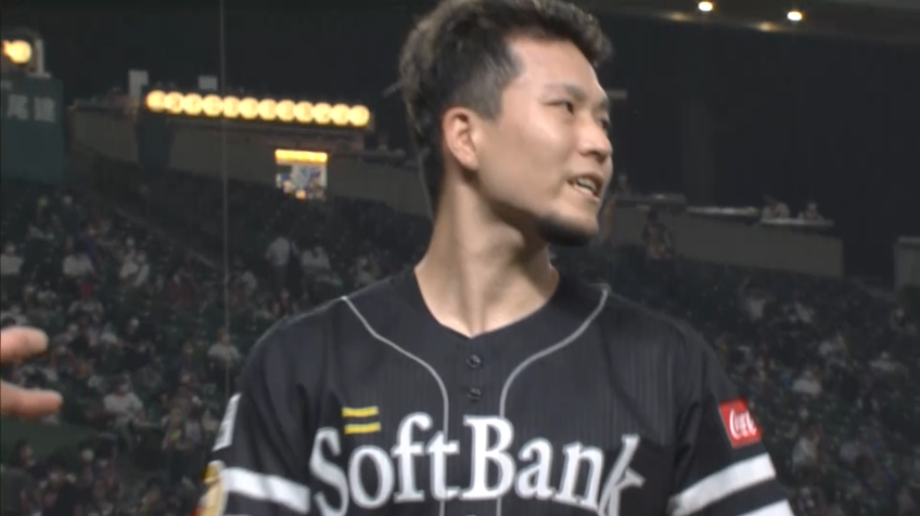 4回裏・H千賀 満塁のピンチを招くも空振り三振で無失点に抑える!!