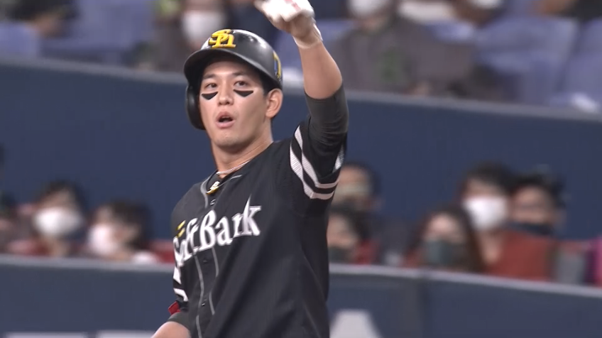 3回表・H栗原 これぞ4番の一振り!! 右中間への先制タイムリー!!