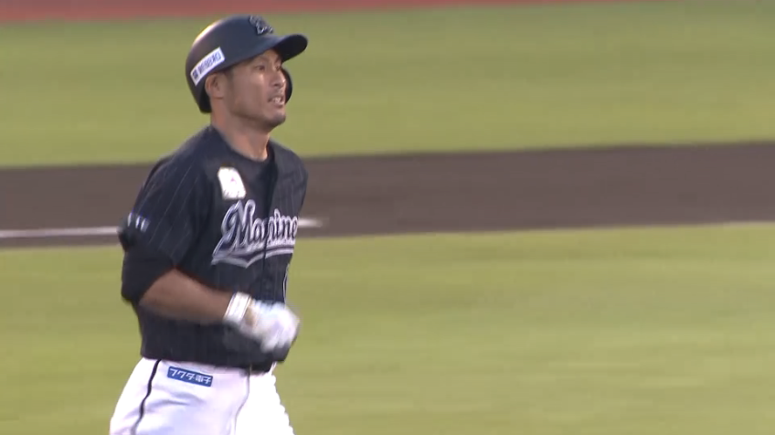 1回表・M荻野 先頭打者ホームランを放つ!!