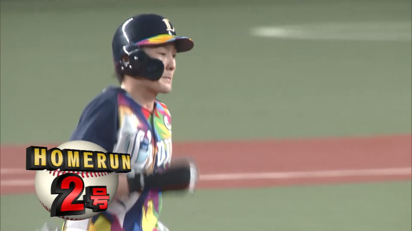 5回裏・L源田 反撃の一発!! ライトスタンドへ第2号2ランホームラン!!