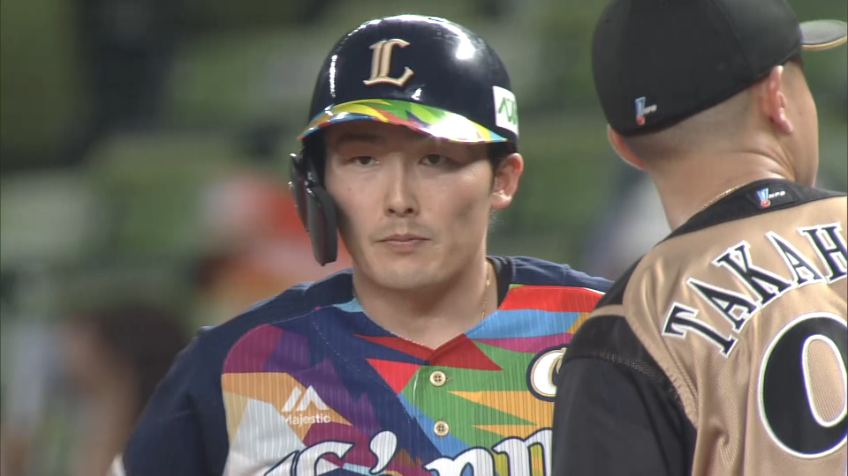 7回裏・L源田 ついに追いついた!! ライトへ同点タイムリーヒット!!