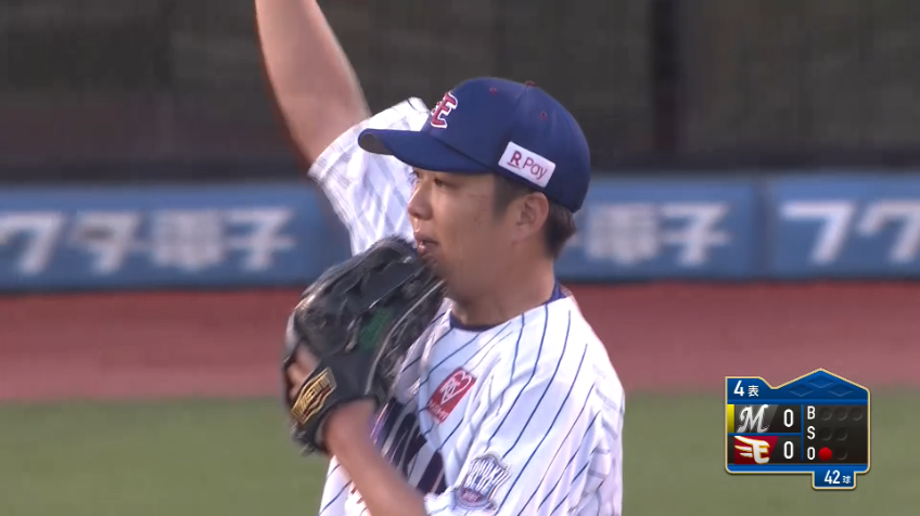 4回表・E石橋 勢いのある直球で空振り三振を奪う!!