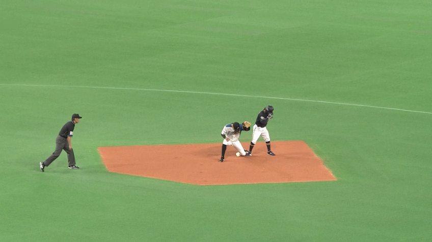 1回表・B福田 初回から盗塁に成功!!