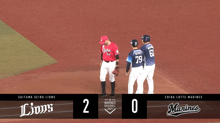 1回表・L中村 先制の2点タイムリーヒット!!