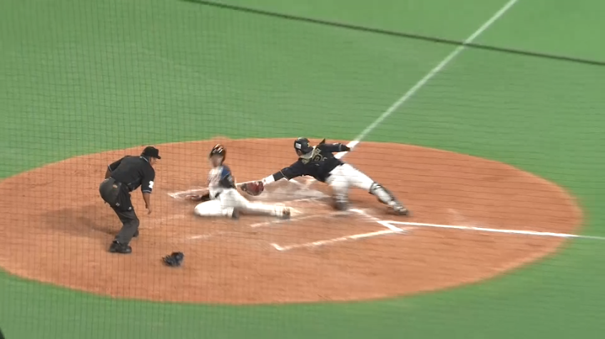 8回裏・F宮田 快足を飛ばす好走塁でホームを奪う!!