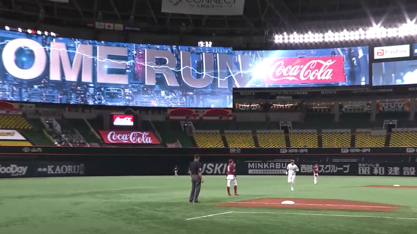 5回裏・H柳田 チャンスでの一発!! ライトへの3ランホームラン!!