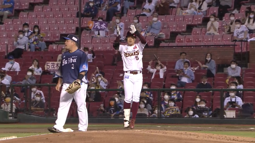 1回裏・E茂木 先制となるタイムリーヒットを放つ!!