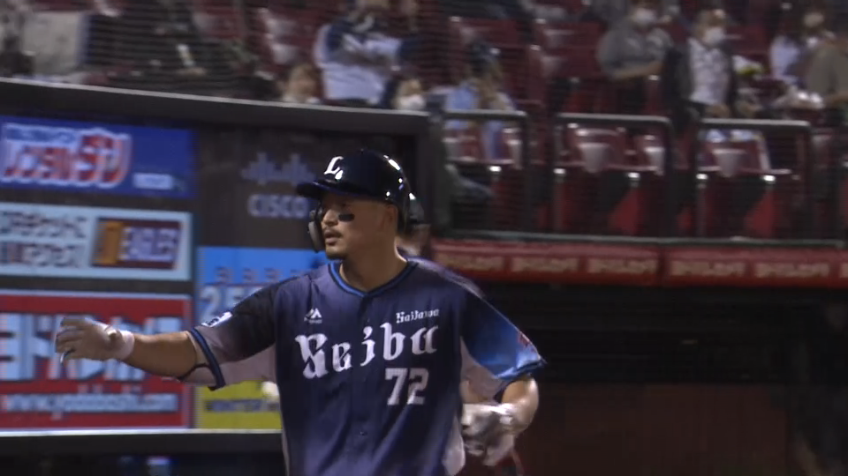 8回表・L川越 貴重な追加点となるソロホームランを放つ!!