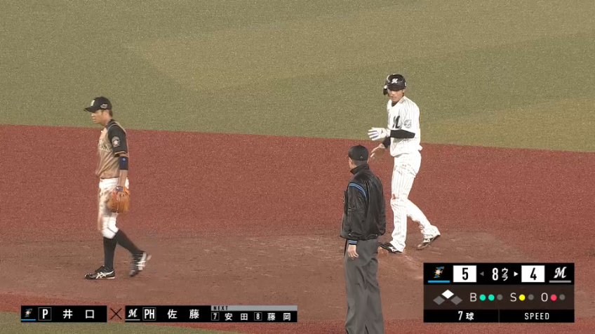 8回裏・M和田 今季20個目の盗塁成功で好機を演出する!!