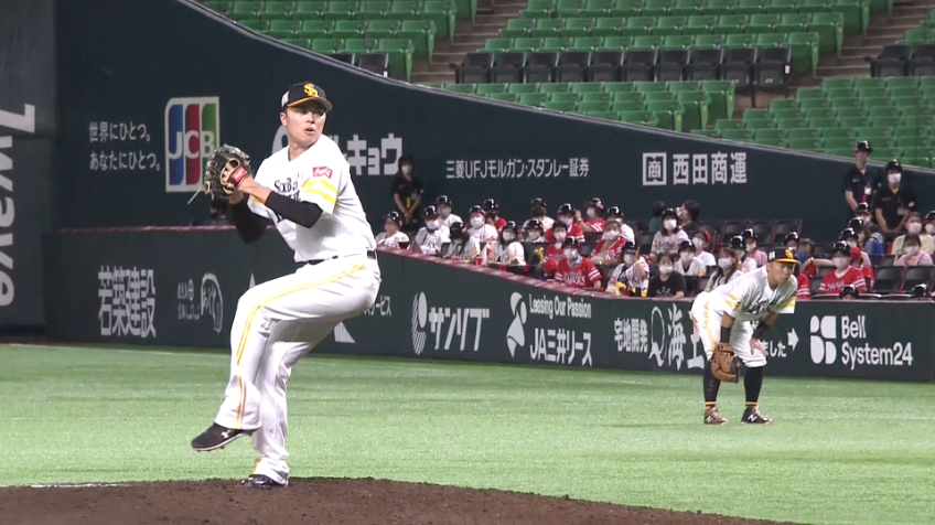 9回表・H田中 1奪三振を含む三者凡退に抑える好投‼ ホークスが大量得点を守り切り勝利‼